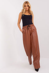 Long pants made of ecological leather