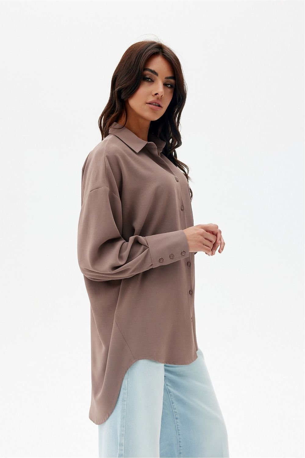 Women cute pocket on the front Long sleeve shirt