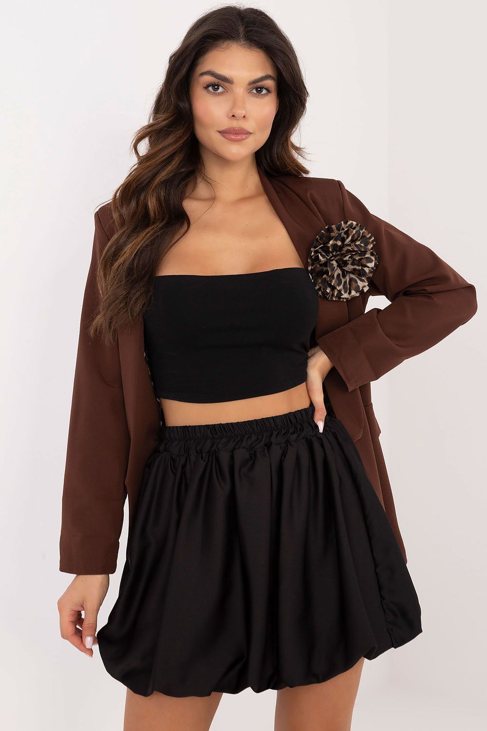 Mini skirt with a bomber cut