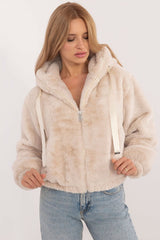 Women's casual style fur jacket