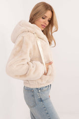 Women's casual style fur jacket