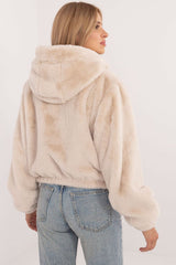 Women's casual style fur jacket