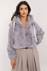 Women's casual style fur jacket