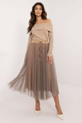 Casual tulle midi skirt, perfect for everyday outings