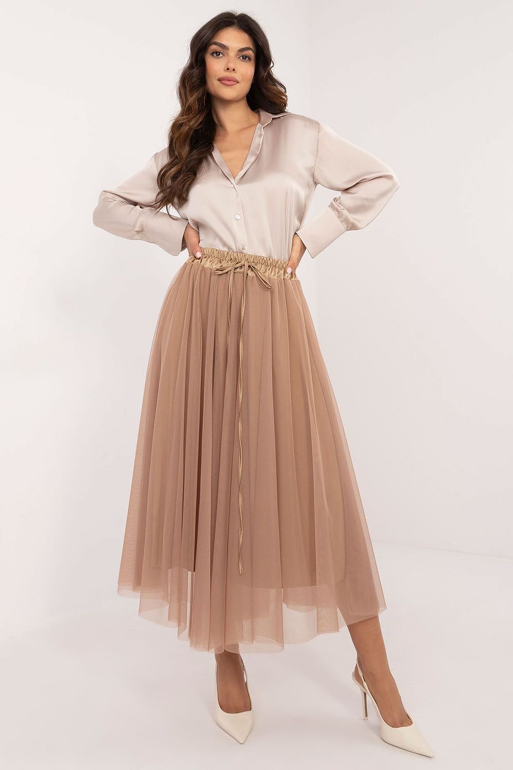 Casual tulle midi skirt, perfect for everyday outings