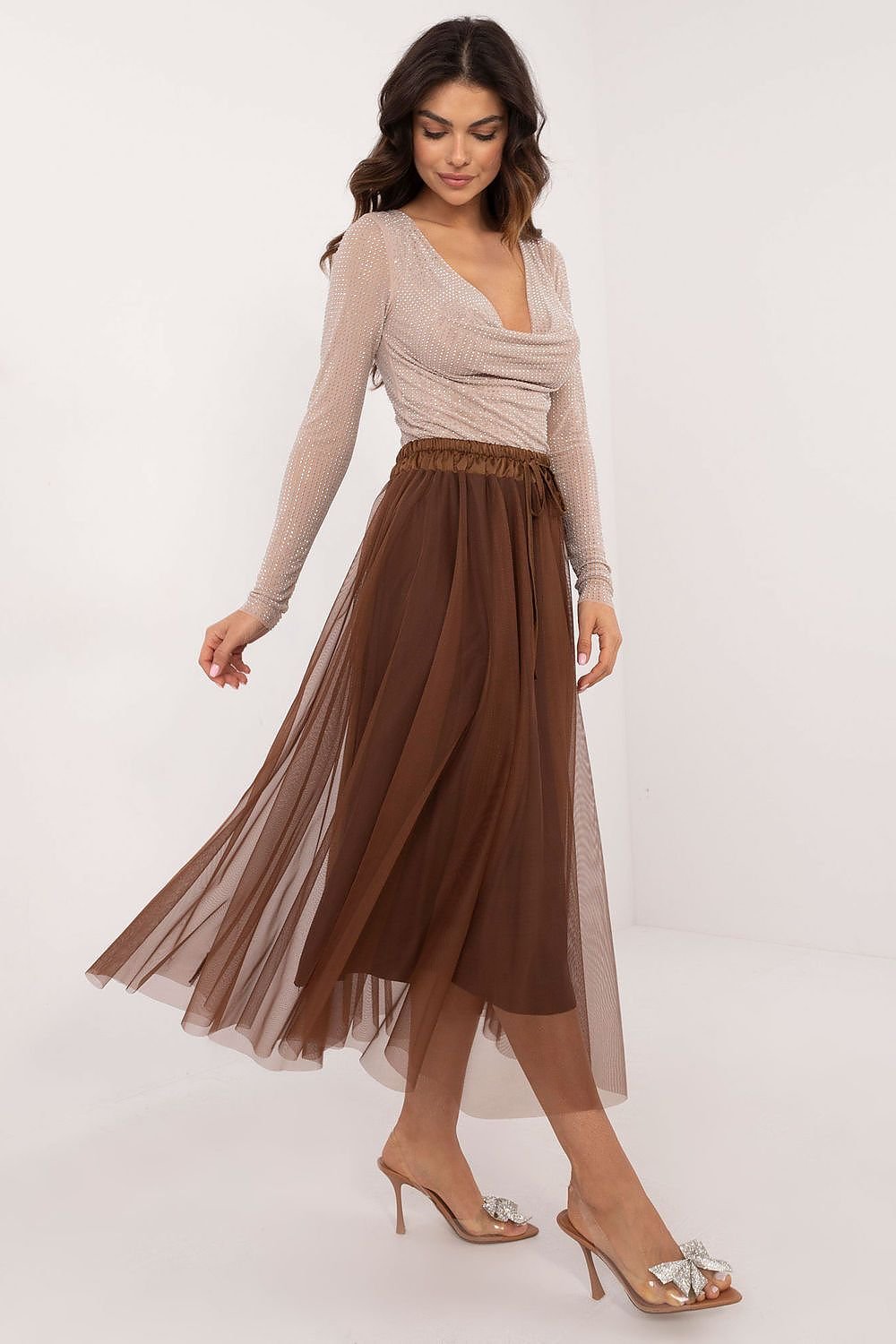 Casual tulle midi skirt, perfect for everyday outings