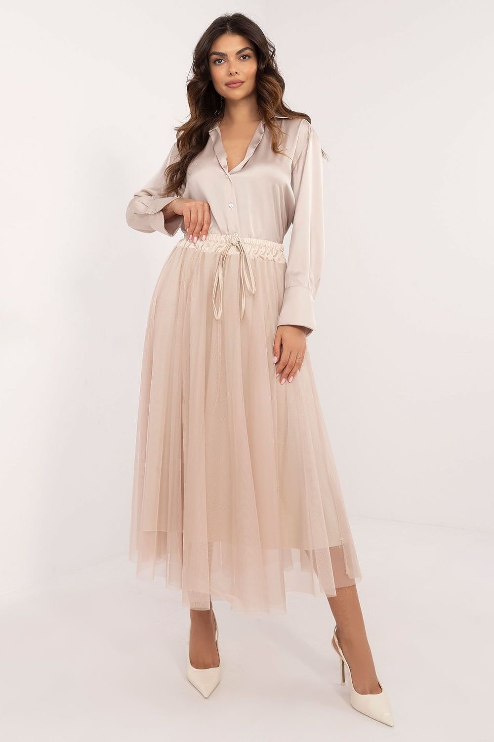 Casual tulle midi skirt, perfect for everyday outings