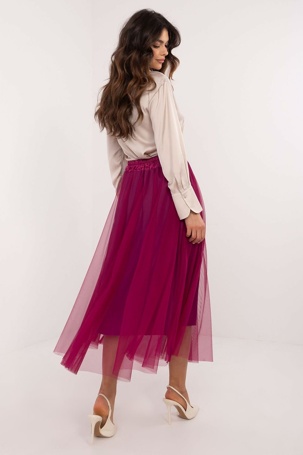 Casual tulle midi skirt, perfect for everyday outings