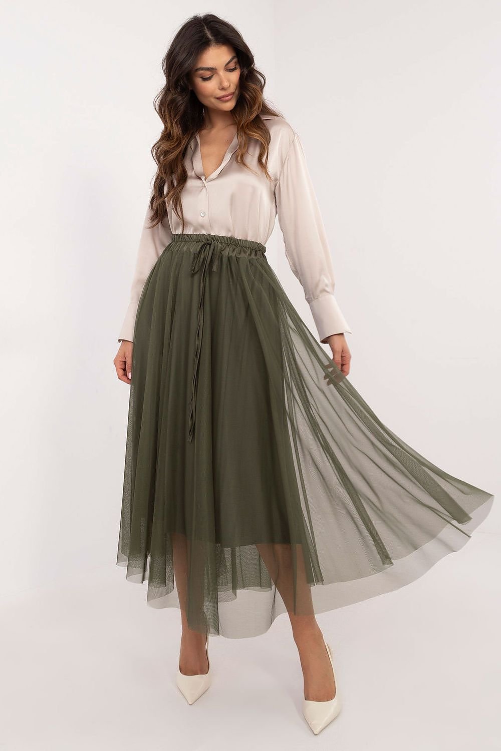 Casual tulle midi skirt, perfect for everyday outings