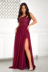 Women Elegant dress with a stiffened top long dress