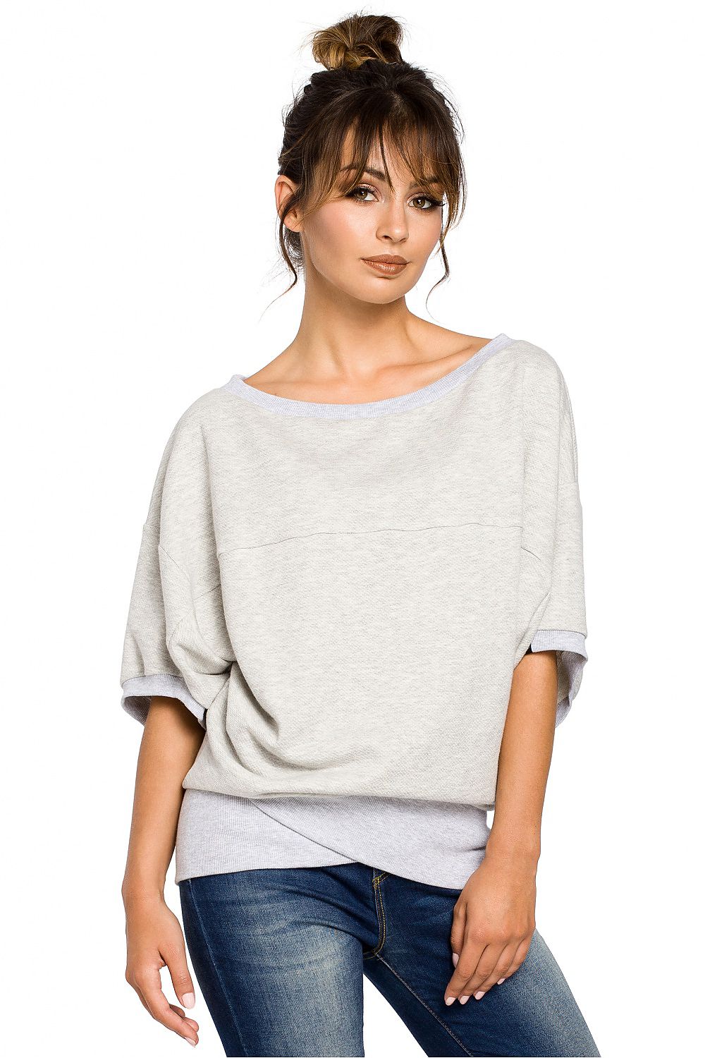 soft ribbed knit Sweatshirt