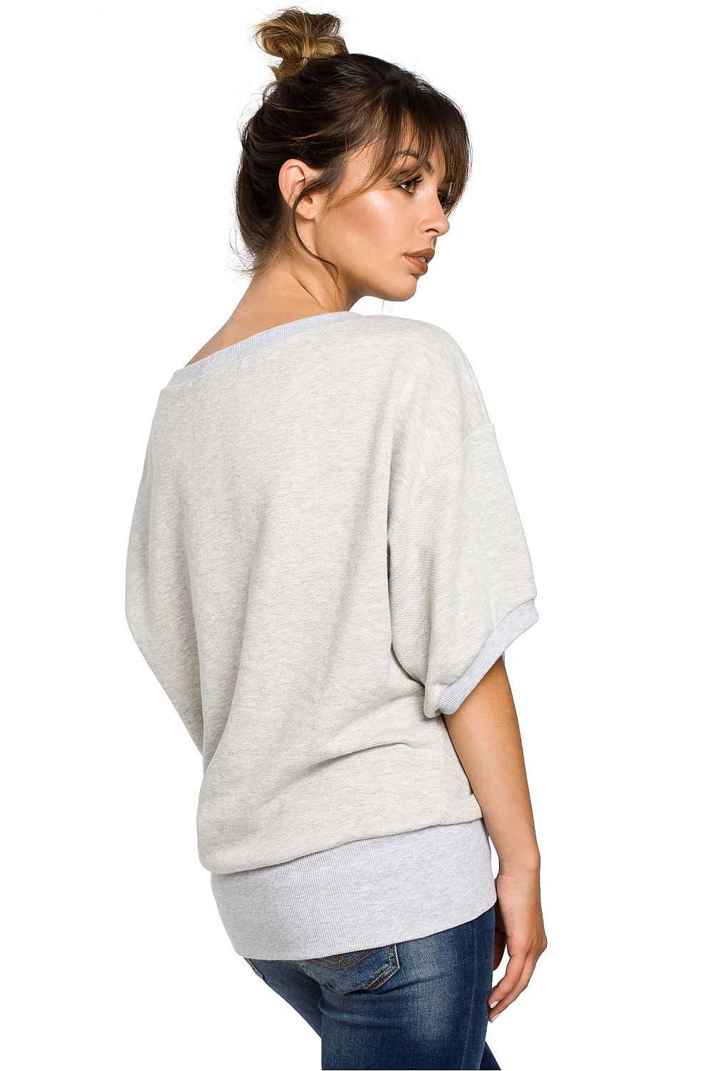 soft ribbed knit Sweatshirt