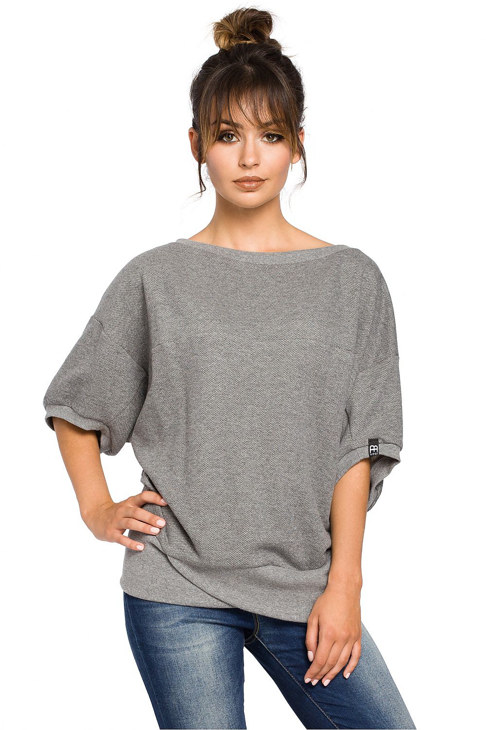 soft ribbed knit Sweatshirt