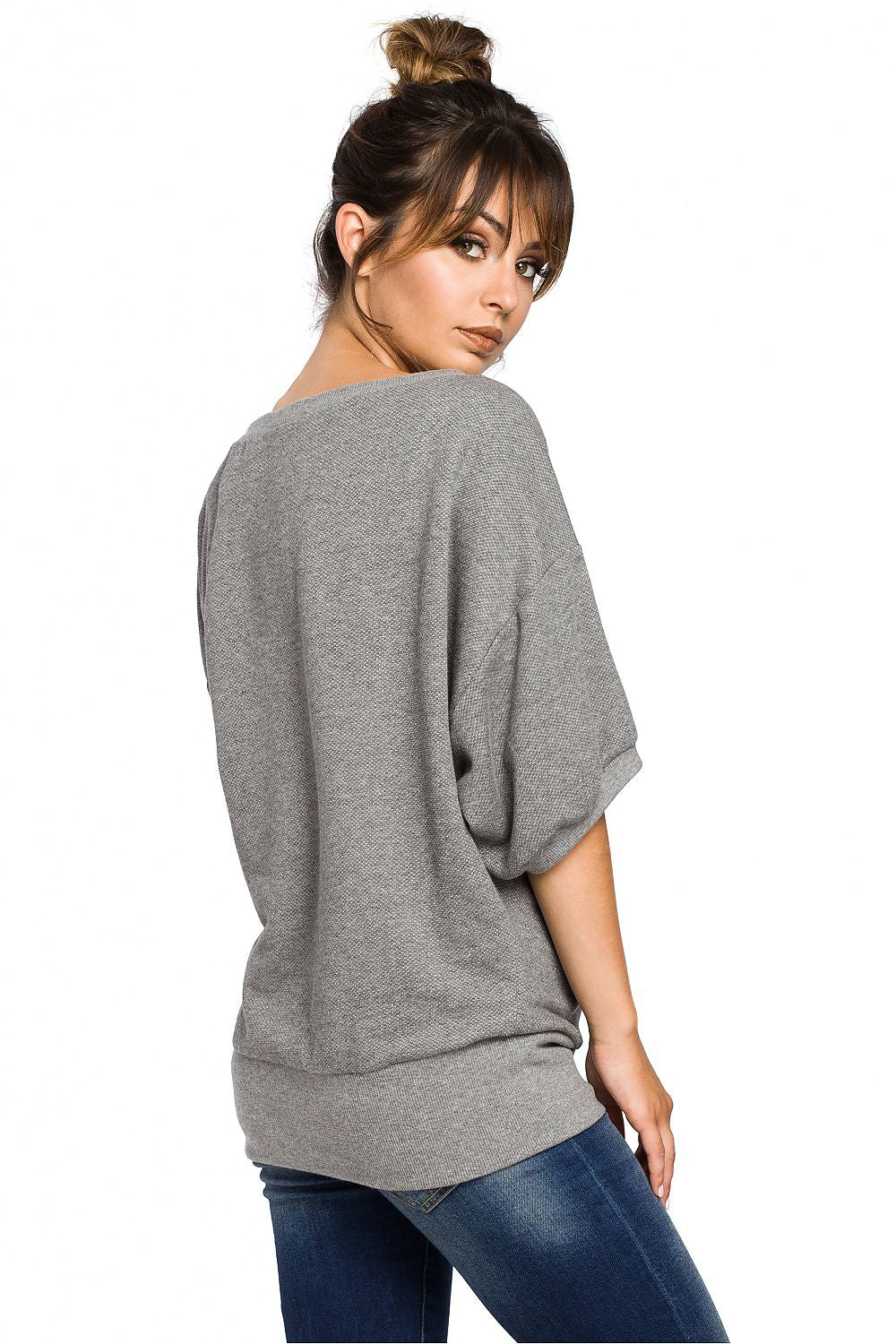 soft ribbed knit Sweatshirt