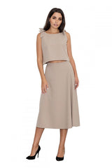 A stylish set with a skirt. Great cut of the skirt adds comfort every day