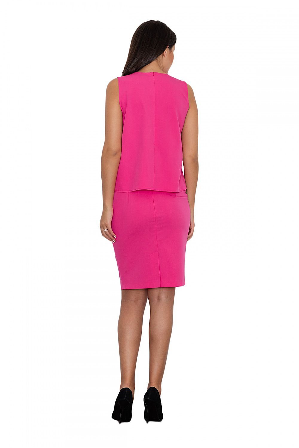 Elegant set in a simple version. A blouse with a midi pencil skirt