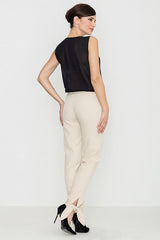 Elegant pants with straight, long length