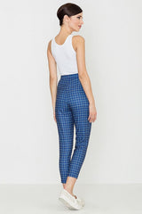 Simple elegant trousers in retro check