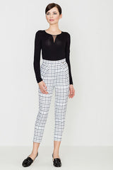 Simple elegant trousers in retro check