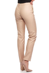 Eco-leather tube pants