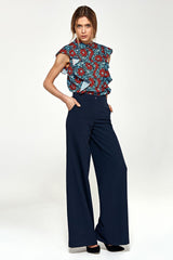 Women trousers in a palazzo cut with flared