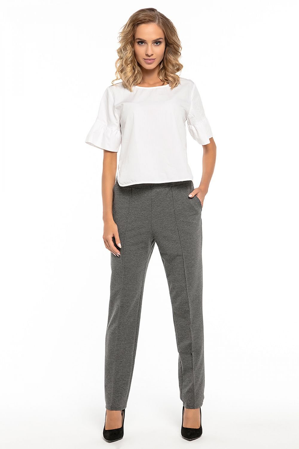 Elegant trousers with edge and pockets