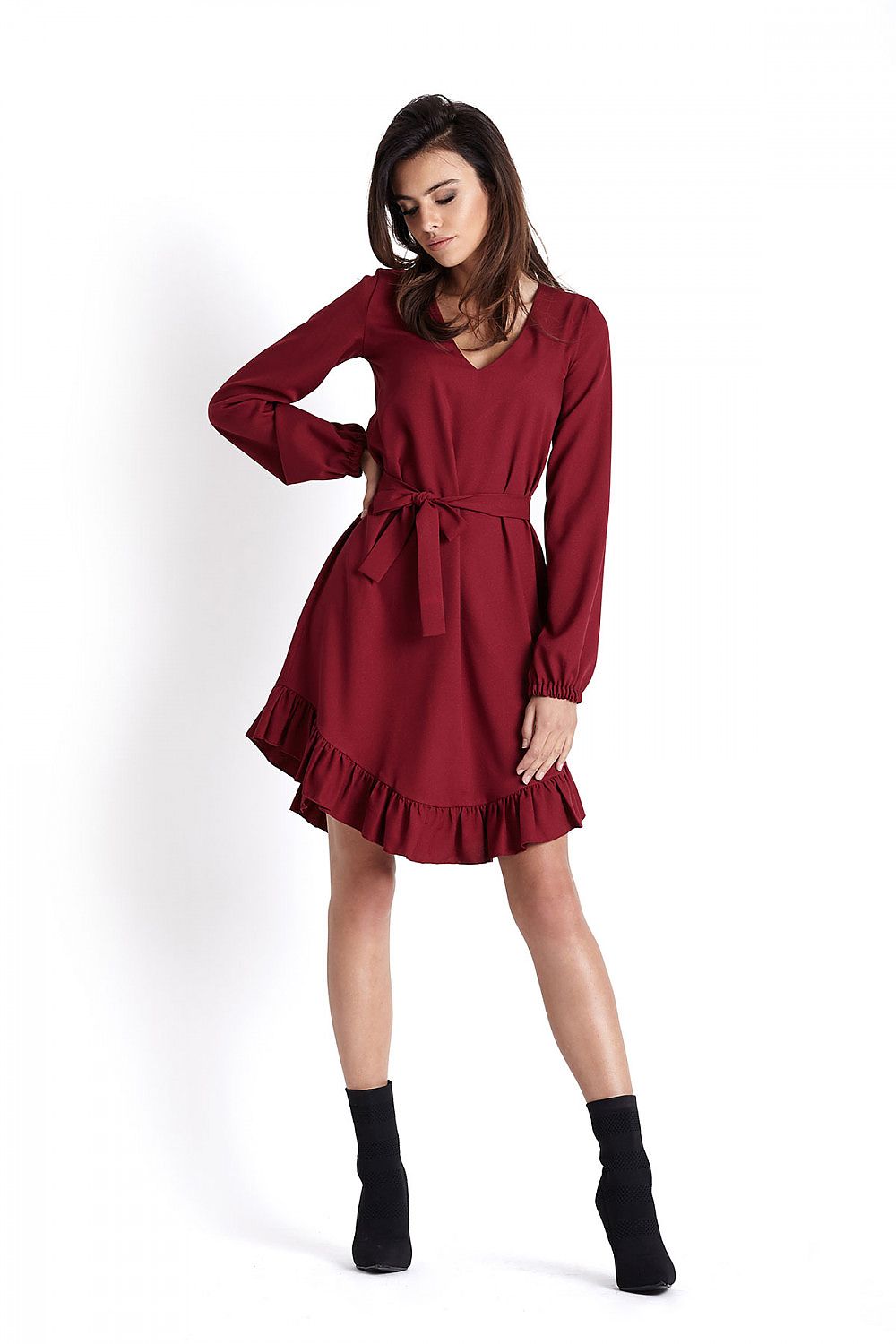 Women fashion long sleeve Cocktail dress