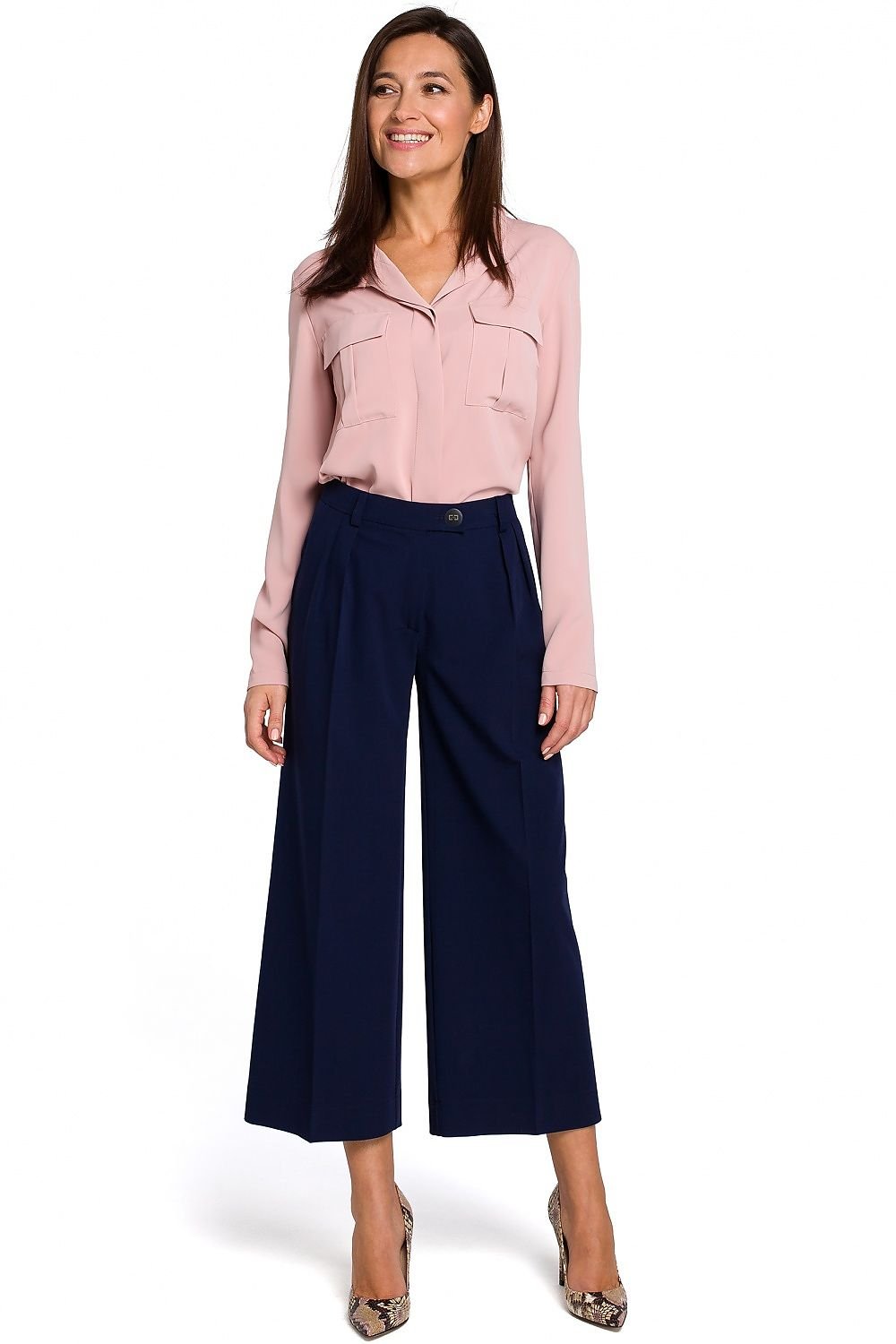 Loose one-coloured cullottes pants