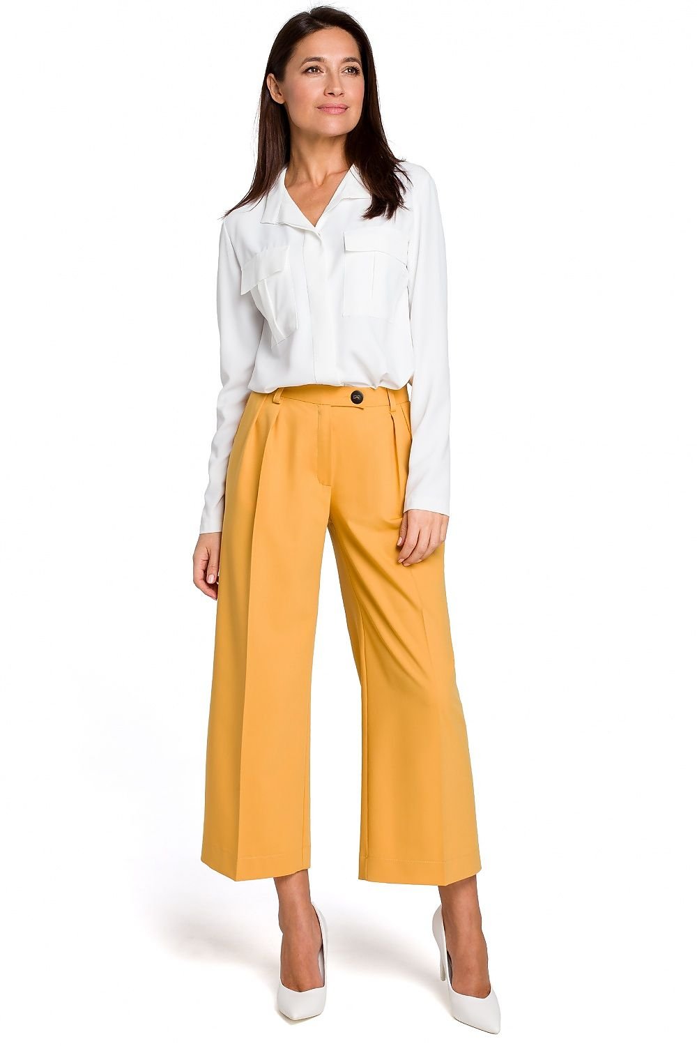 Loose one-coloured cullottes pants