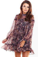 Mini dress with long sleeves