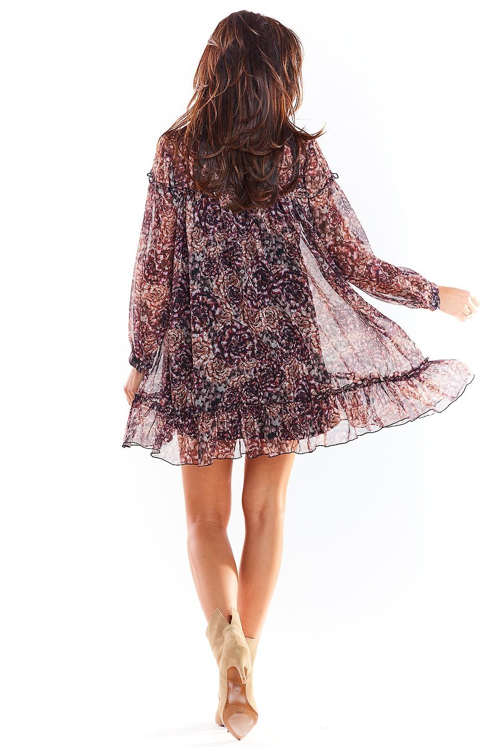 Mini dress with long sleeves