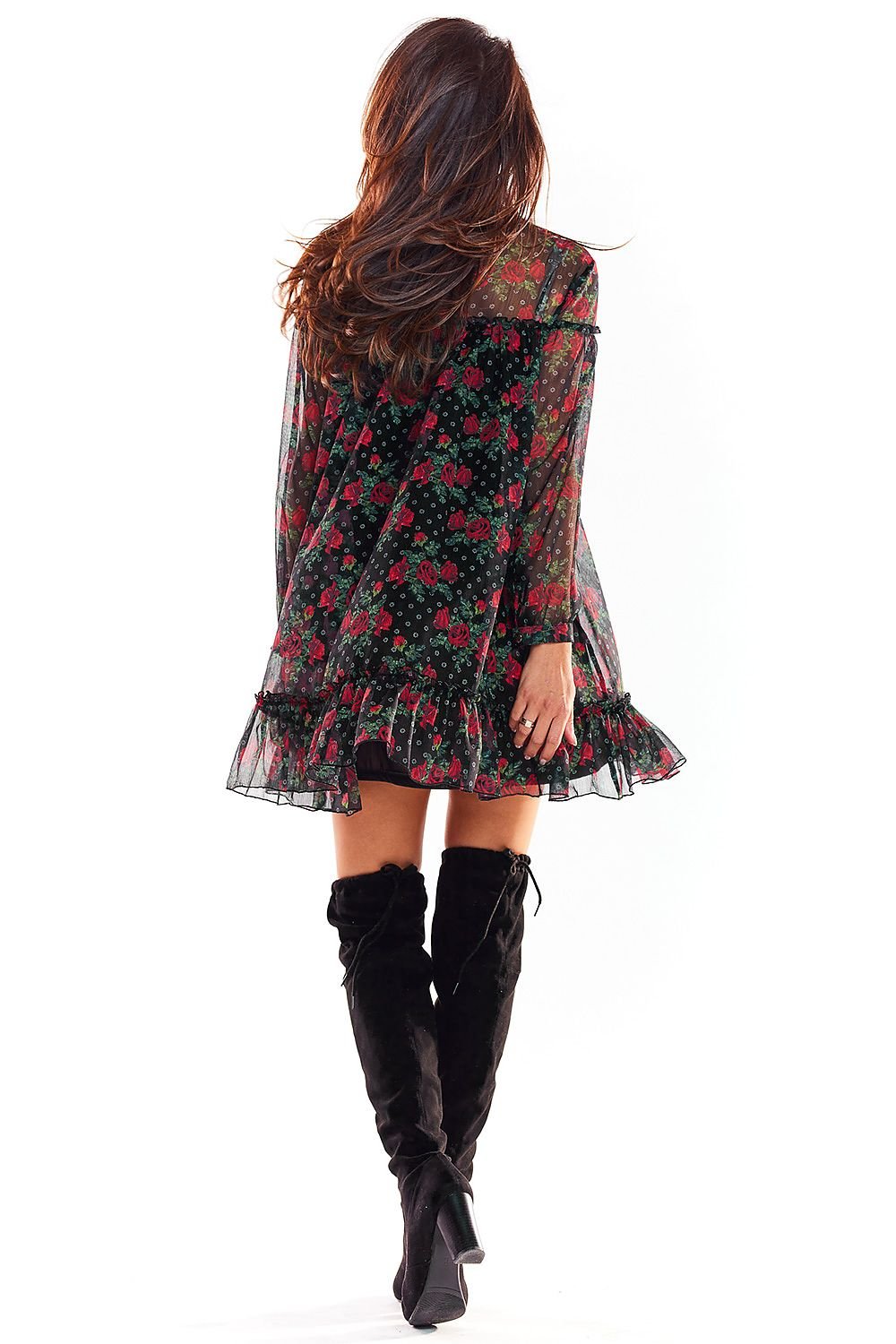 Mini dress with long sleeves