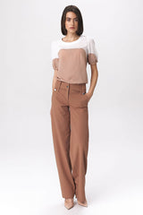 women's trousers in a fashionable palazzo cut