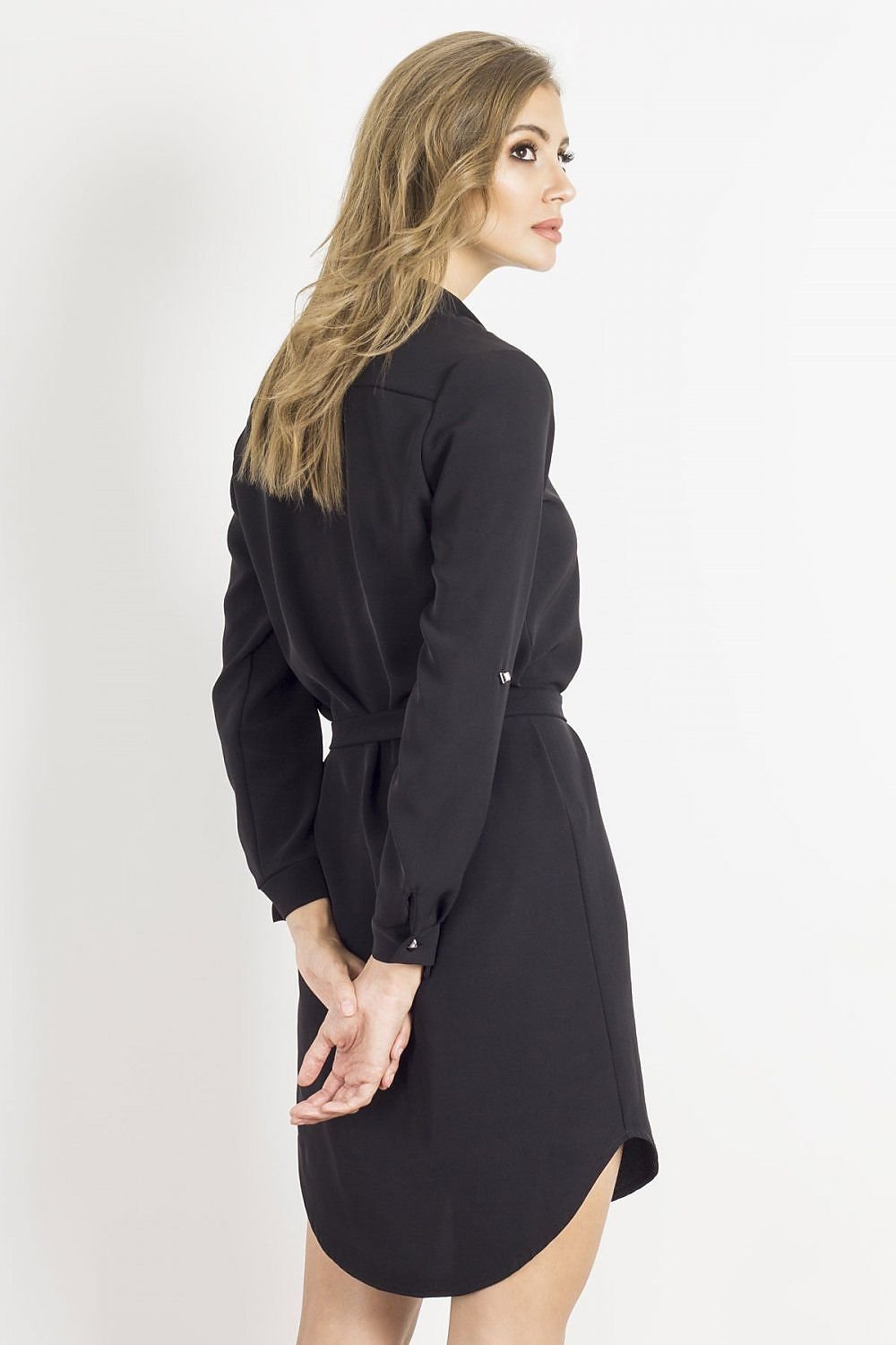 Women fashion long sleeve midi dress