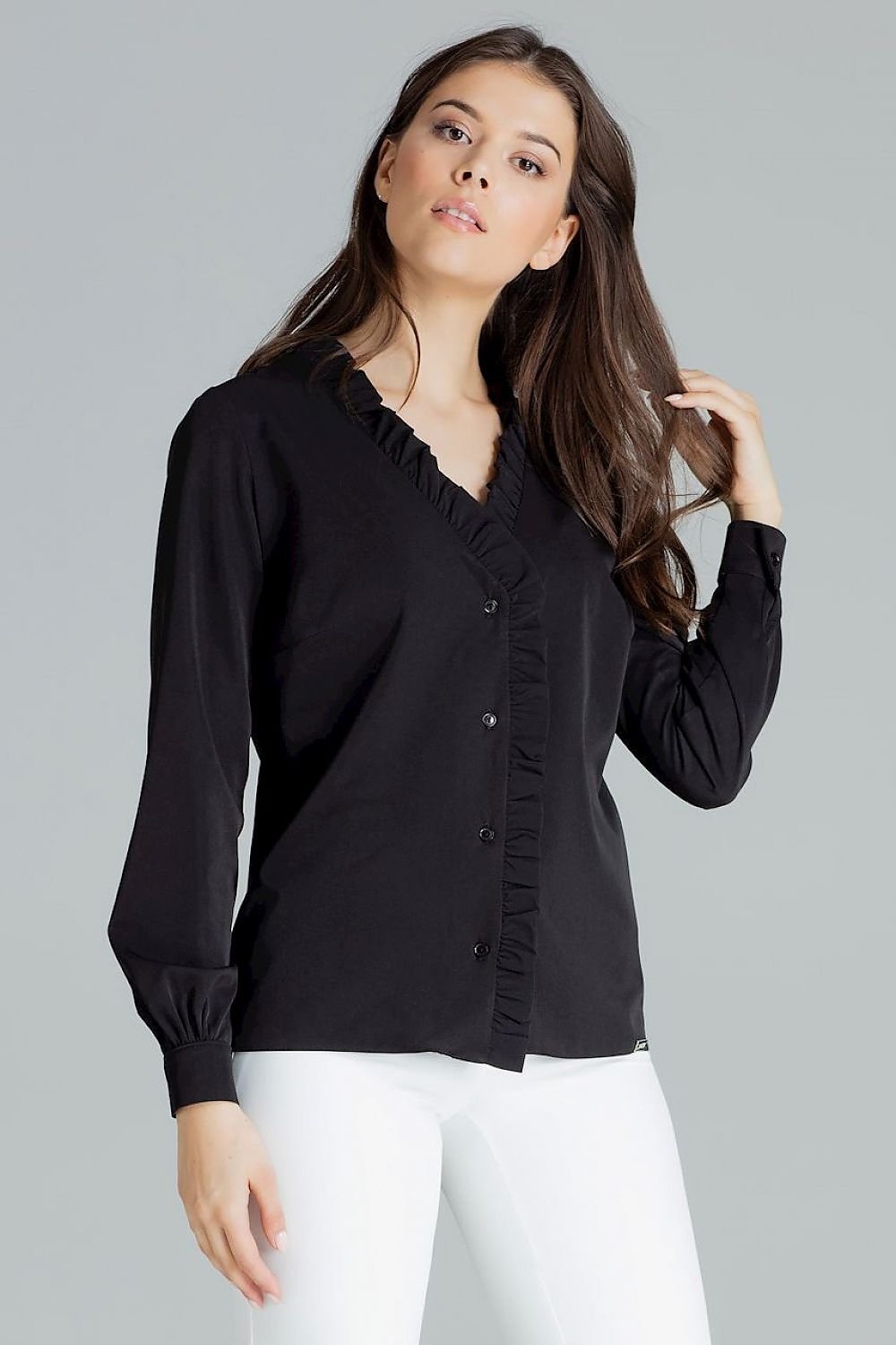 Black classic straight shirt