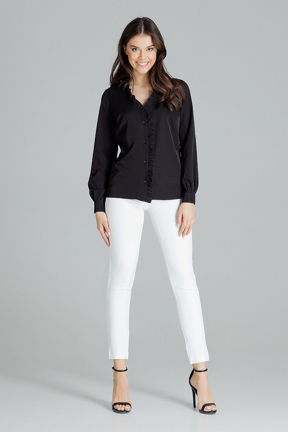 Black classic straight shirt