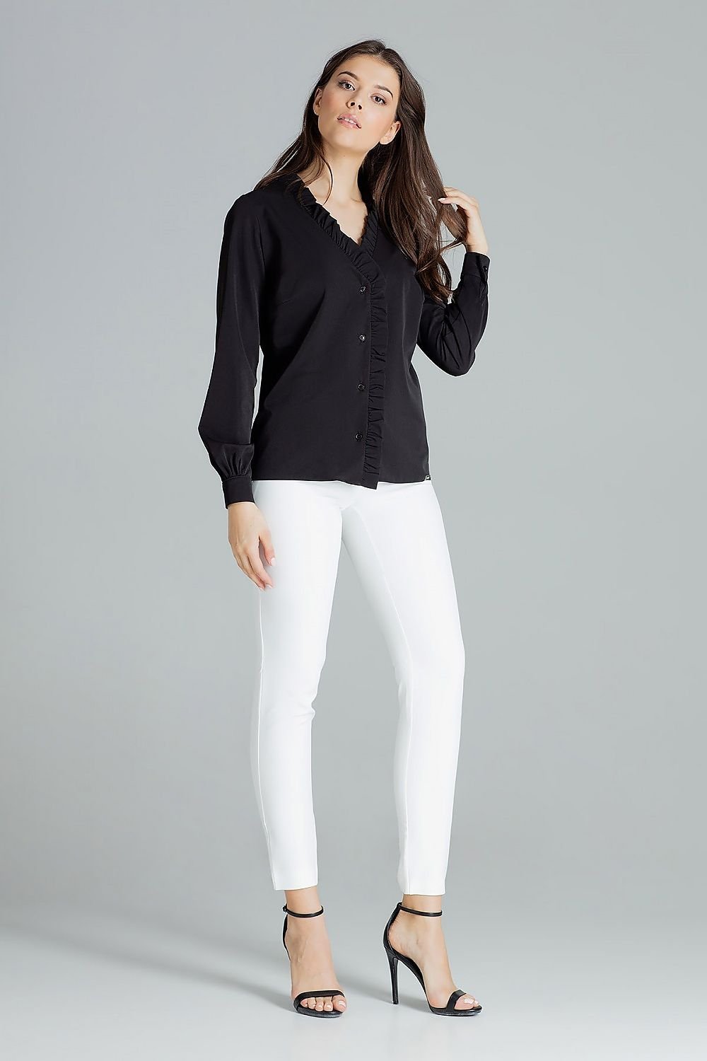 Black classic straight shirt