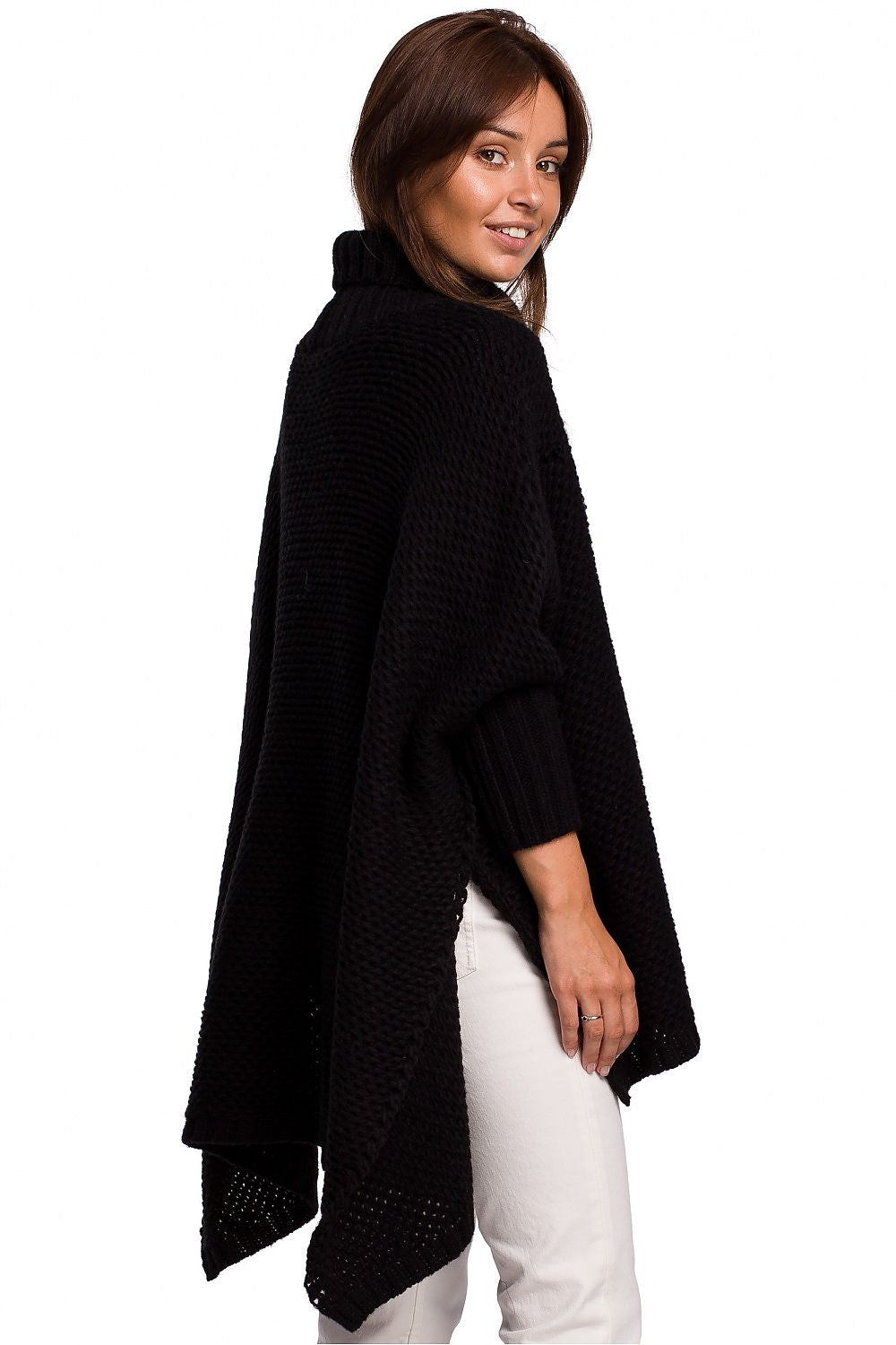 winter turtleneck poncho