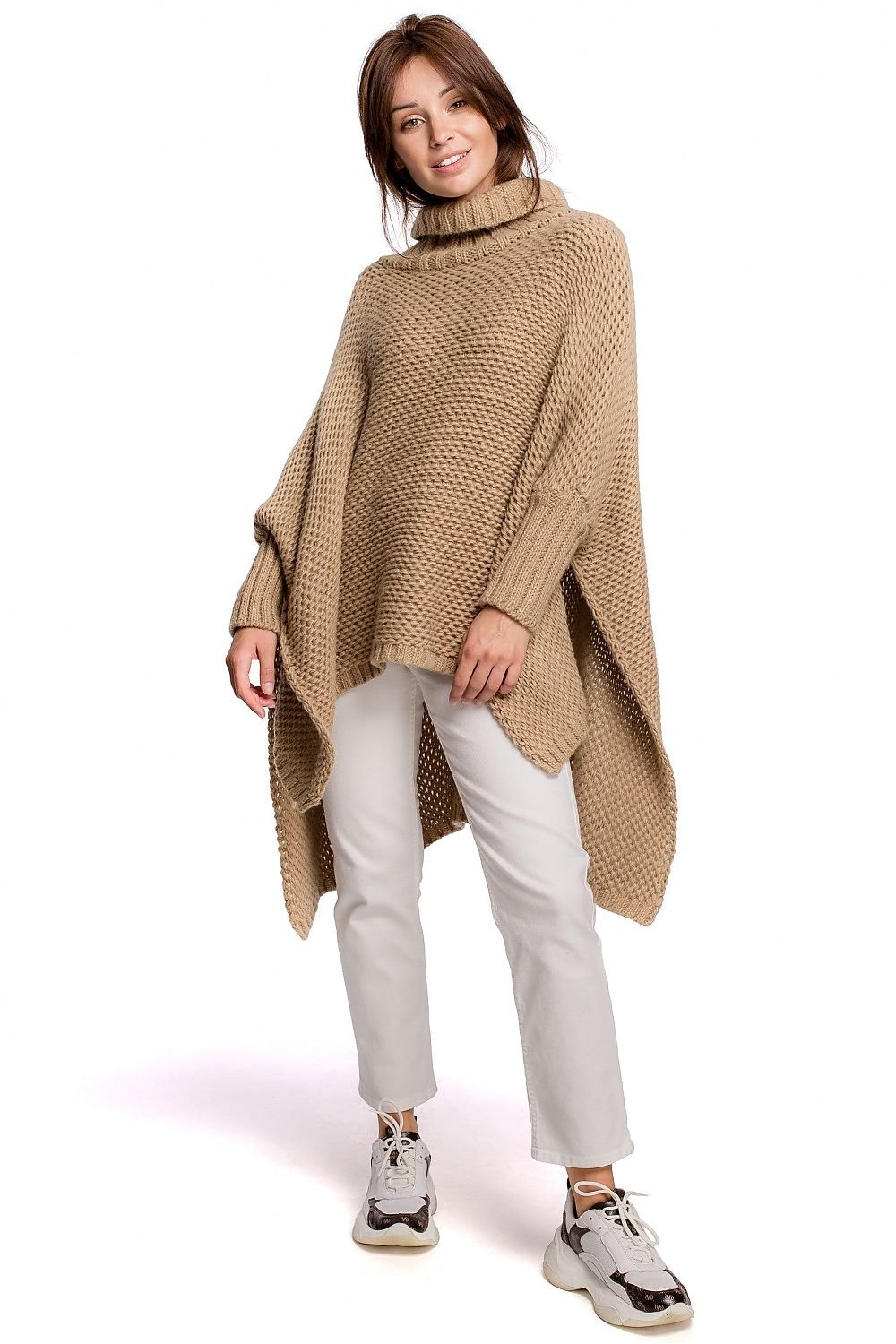 winter turtleneck poncho