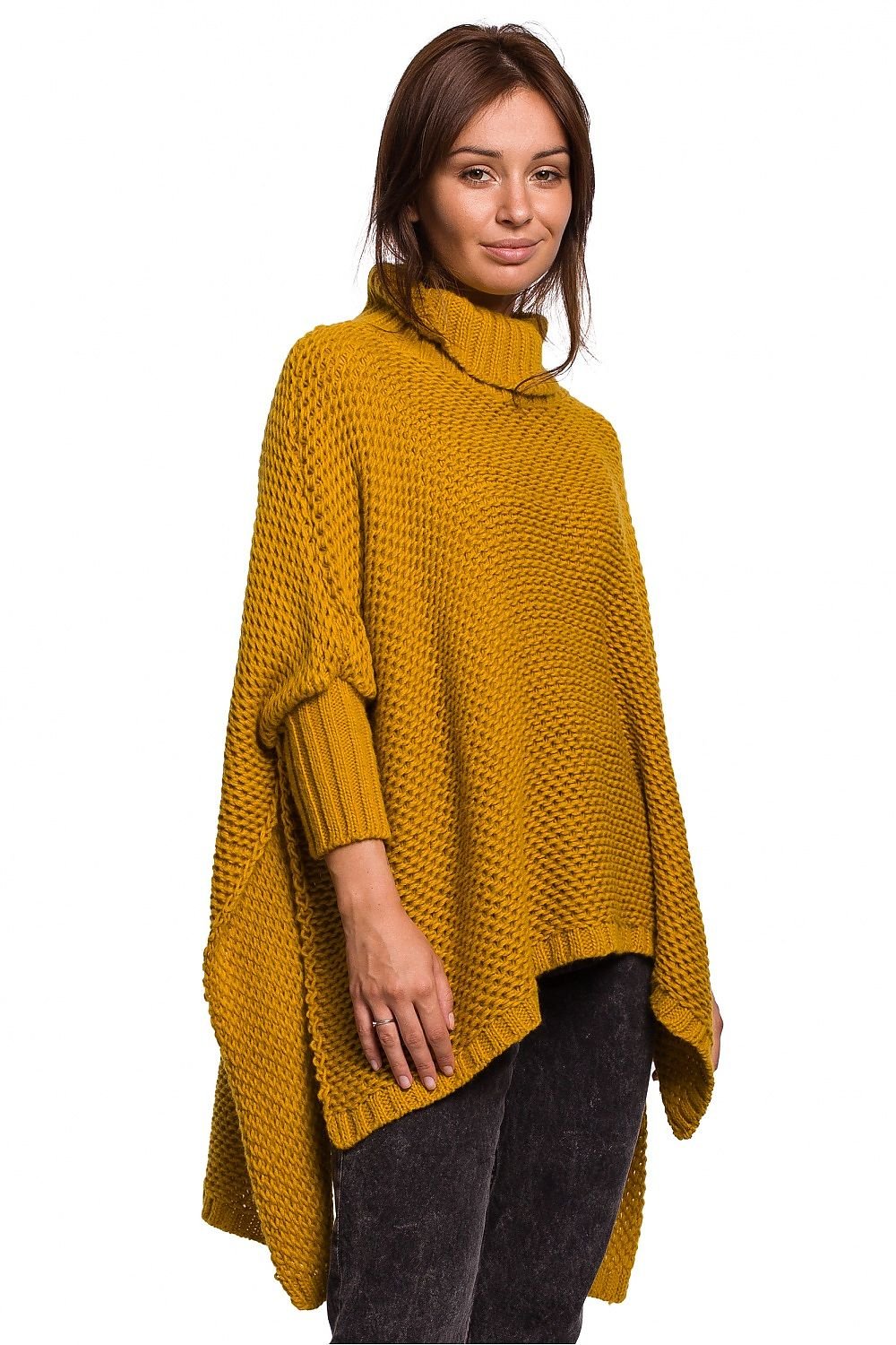 winter turtleneck poncho