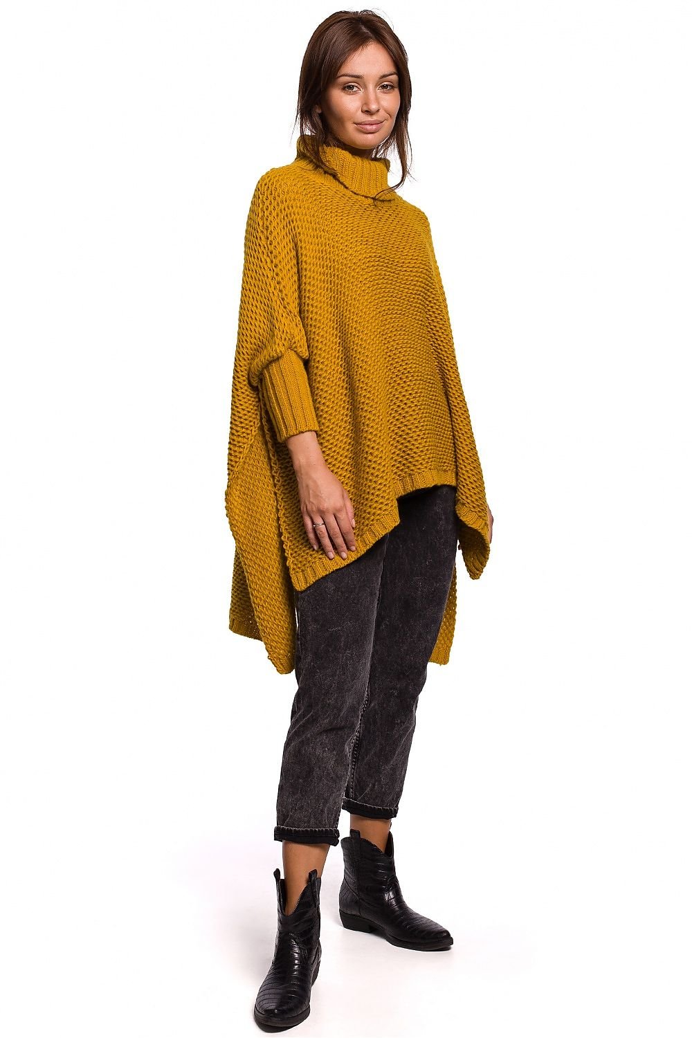 winter turtleneck poncho