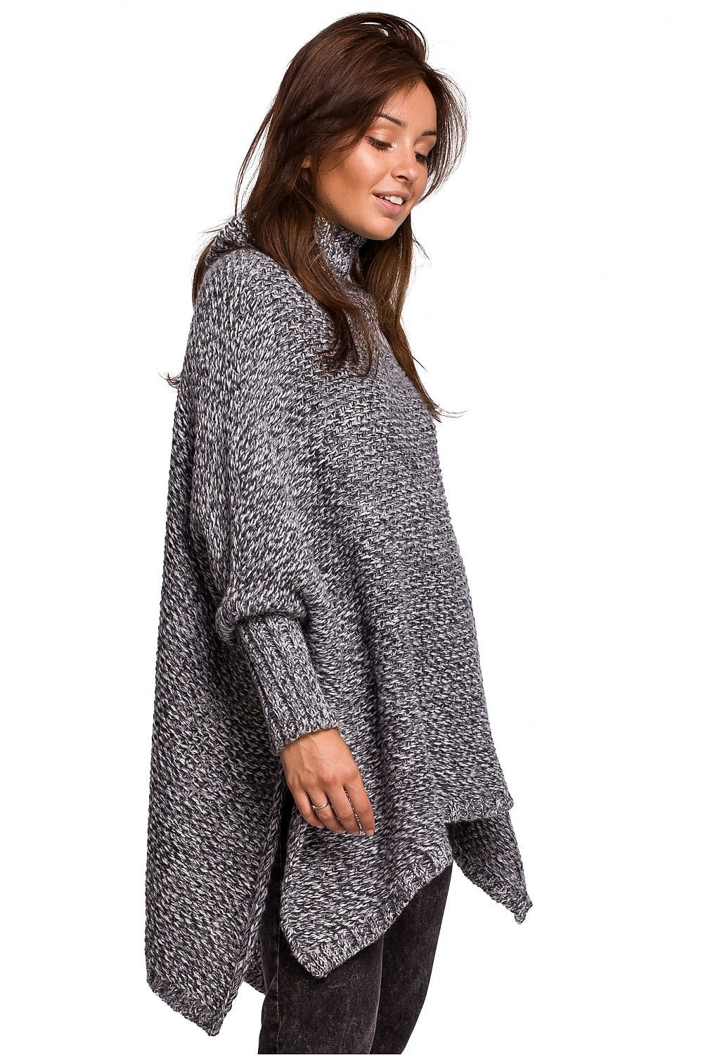 winter turtleneck poncho