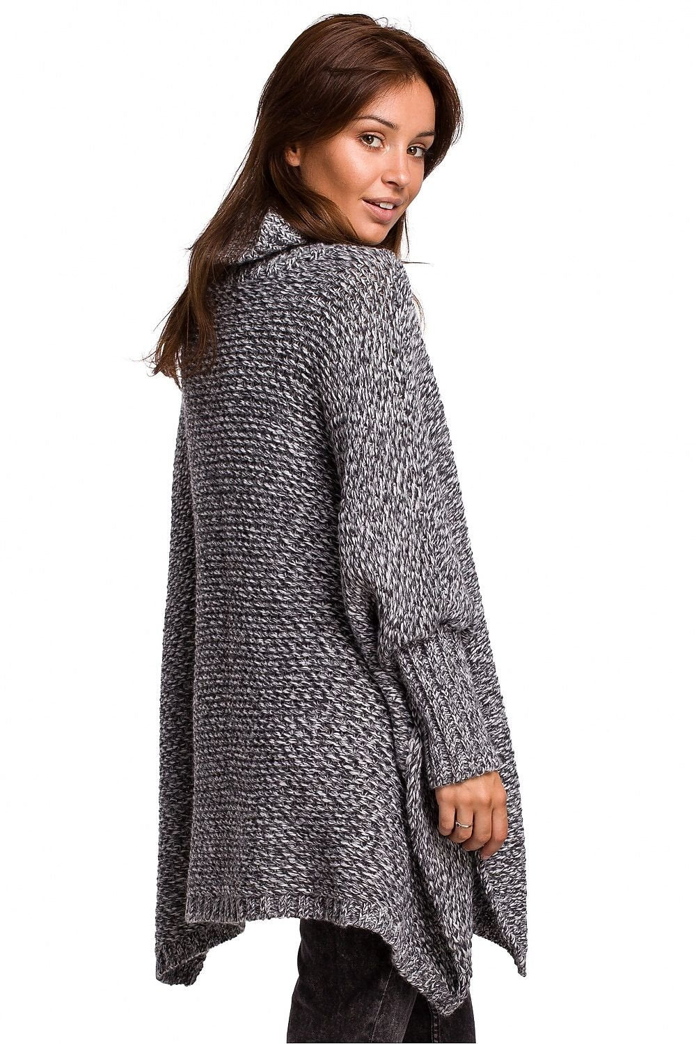 winter turtleneck poncho