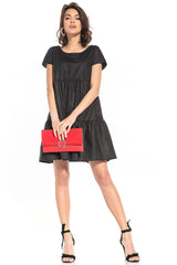 Women Mini dress with a boat neckline