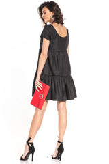 Women Mini dress with a boat neckline