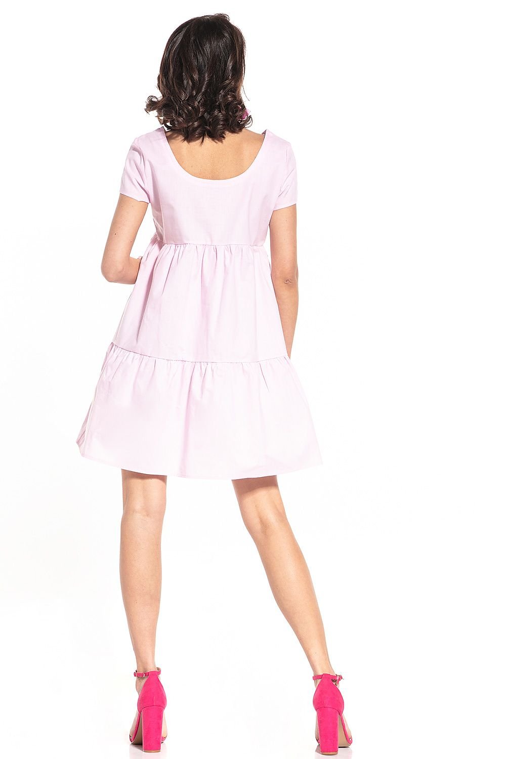 Women Mini dress with a boat neckline