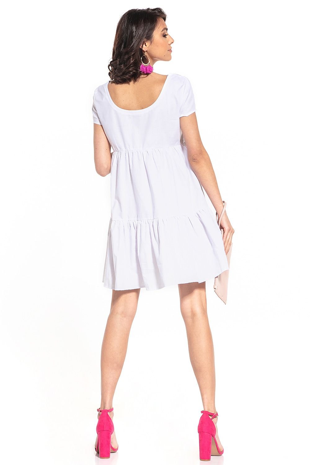 Women Mini dress with a boat neckline