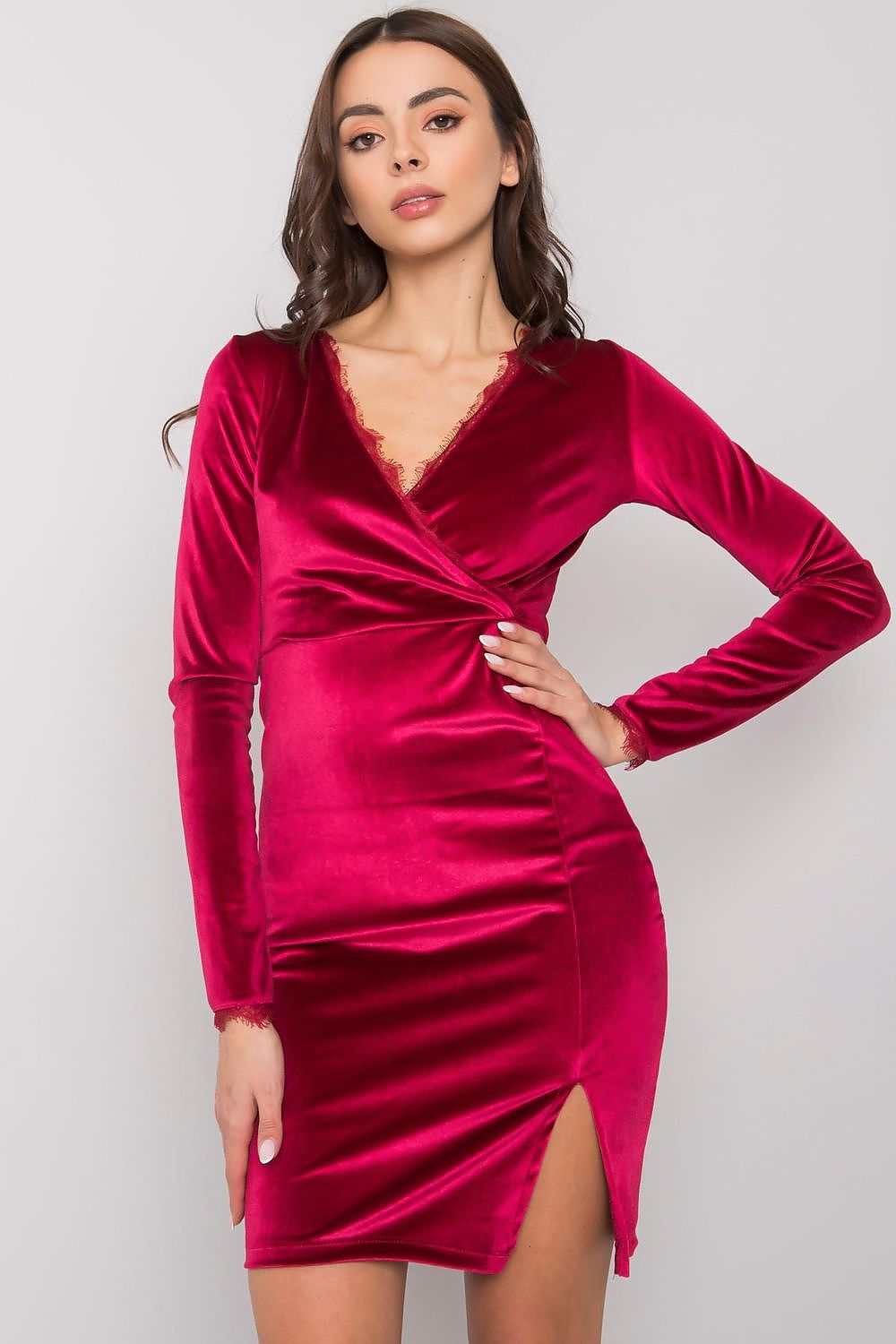 Women Evening  mini dress with long sleeves