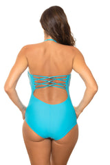 Women fashion One-piece swimsuit made of Italian fabric.