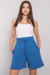 Cotton women's shorts with an elastic waistband